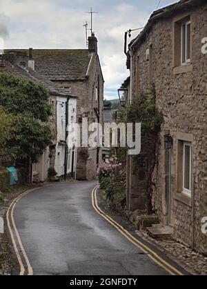 Garrs Lane vers la place Grassington Wharfedale Craven Yorkshire Dales NP Banque D'Images