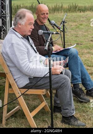 Lancement du livre Alistair Russell '' ne peut pas le faire sur mon propre' au 14ème. International Roots and Acoustic Music at the Gate to Southwell Music Festival. Banque D'Images