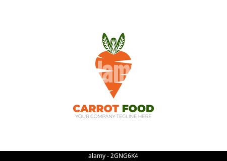 Logo Carrot Design Vector unique Banque D'Images