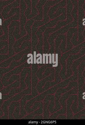 Illustration de la conception d'arrière-plan art Hexagon Tile Connection générée par ordinateur Illustration de Vecteur