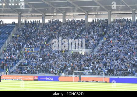 Le KSC perd contre le FC St pauli le 25 septembre 2021 à Wildparkstadion karlsruhe deuxième club de ligue karlsruher SC Banque D'Images