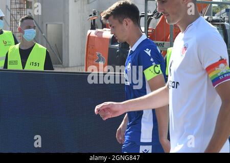 Le KSC perd contre le FC St pauli le 25 septembre 2021 à Wildparkstadion karlsruhe deuxième club de ligue karlsruher SC Banque D'Images