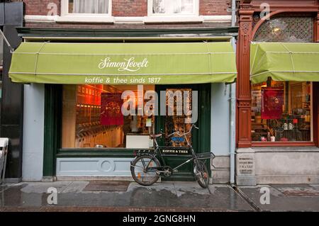 Simon Lévélt café et magasin de thé, Utrecht, pays-Bas Banque D'Images