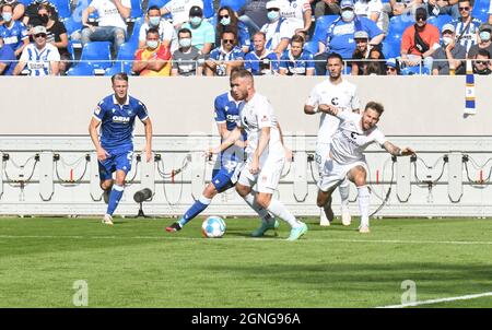 Le KSC perd contre le FC St pauli le 25 septembre 2021 à Wildparkstadion karlsruhe deuxième club de ligue karlsruher SC Banque D'Images