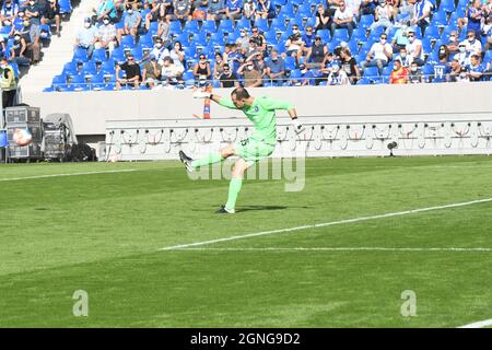 Le KSC perd contre le FC St pauli le 25 septembre 2021 à Wildparkstadion karlsruhe deuxième club de ligue karlsruher SC Banque D'Images