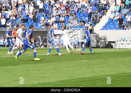 Le KSC perd contre le FC St pauli le 25 septembre 2021 à Wildparkstadion karlsruhe deuxième club de ligue karlsruher SC Banque D'Images