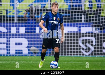 Milan, Italie - septembre 25 2021 - série A Match F.C. Internazionale - Atalanta BC stade San Siro - barella Nicolò en action Banque D'Images