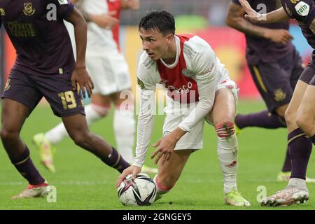 AMSTERDAM, PAYS-BAS - SEPTEMBRE 25 : Steven Berghuis d'Ajax lors du match hollandais entre Ajax et le FC Groningen à l'arène Johan Cruijff le 25 septembre 2021 à Amsterdam, pays-Bas (photo de Peter sous/Orange Pictures) Banque D'Images