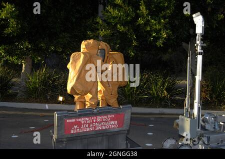 San Diego Fire-Rescue Hazmat Chlorine Leak Training Banque D'Images