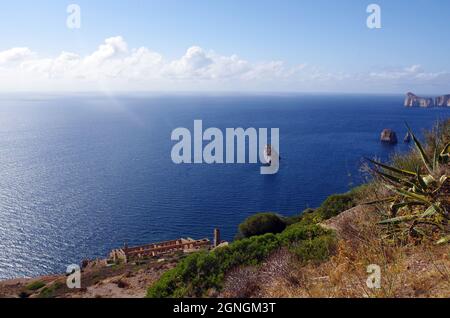 Masua, Sardaigne, Italie. PAN di zuccher rock Banque D'Images