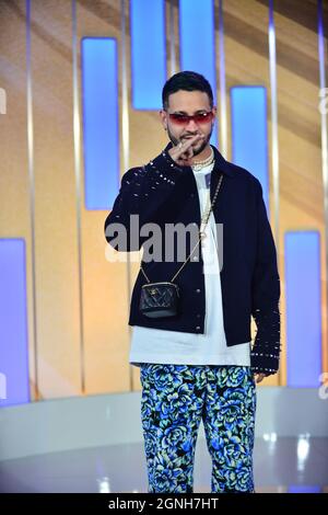 Coral Gables, États-Unis. 23 septembre 2021. CORAL GABLES, FLORIDE - SEPTEMBRE 23 : Mora participe aux Billboard Latin Music Awards 2021 au centre Watsco le 23 septembre 2021 à Coral Gables, Floride. (Photo de JL/Sipa USA) crédit: SIPA USA/Alay Live News Banque D'Images