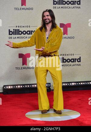 Coral Gables, États-Unis. 23 septembre 2021. CORAL GABLES, FLORIDE - SEPTEMBRE 23 : Juanes participe aux Billboard Latin Music Awards 2021 au centre Watsco le 23 septembre 2021 à Coral Gables, Floride. (Photo de JL/Sipa USA) crédit: SIPA USA/Alay Live News Banque D'Images