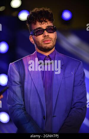 Coral Gables, États-Unis. 23 septembre 2021. CORAL GABLES, FLORIDE - SEPTEMBRE 23 : Prince Royce participe aux Billboard Latin Music Awards 2021 au centre Watsco le 23 septembre 2021 à Coral Gables, Floride. (Photo de JL/Sipa USA) crédit: SIPA USA/Alay Live News Banque D'Images