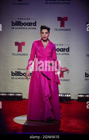 Coral Gables, États-Unis. 23 septembre 2021. CORAL GABLES, FLORIDE - SEPTEMBRE 23 : Kunno participe aux Billboard Latin Music Awards 2021 au centre Watsco le 23 septembre 2021 à Coral Gables, Floride. (Photo de JL/Sipa USA) crédit: SIPA USA/Alay Live News Banque D'Images