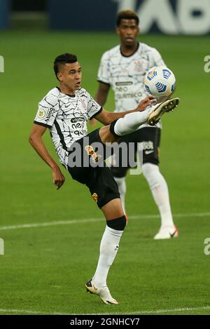 SÃO PAULO, SP - 25.09.2021: CORINTHIENS X PALMEIRAS - Cantillo pendant le match entre Corinthiens et Palmeiras tenu à Neo Química Arena à São Paulo, SP. Le match est valable pour le 22e tour du Brasileirão 2021. (Photo: Marco Galvão/Fotoarena) Banque D'Images