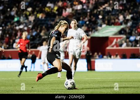 Bridgeview, États-Unis. 25 septembre 2021. Rachel Hill #5, Chicago Red Stars en action pendant le match du 25 septembre au stade Seat Geek crédit: SPP Sport Press photo. /Alamy Live News Banque D'Images