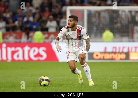 Henrique SILVA de Lyon lors du championnat de France Ligue 1 match de football entre l'Olympique Lyonnais et le FC Lorient le 25 septembre 2021 au stade Groupama à Decines-Charpieu près de Lyon, France - photo Romain Biard / Isports / DPPI Banque D'Images