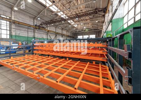 Usine pour l'assemblage de structures métalliques Banque D'Images