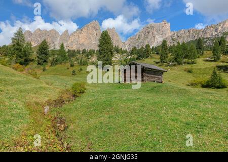 Passo Gardena, Haut-Adige, Dolomites, Tyrol du Sud, Italie Banque D'Images