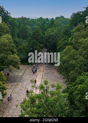 Vue du Mausolée Ming Xiaoling, Nanjing, Chine, photo, Asie Banque D'Images