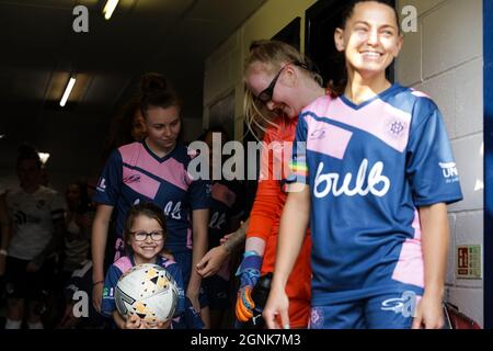 Londres, Royaume-Uni. 26 septembre 2021. Match de la première ligue des Womens de Londres et du Sud-est entre Dulwich Hamlet et Dartford au Champion Hill de Londres, en Angleterre. Crédit: SPP Sport presse photo. /Alamy Live News Banque D'Images