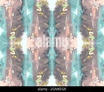 Texture colorée magnifique en automne pour les textiles ou le papier peint dans les tons turquoise et pastel. Texture bois et eau de grunge pour camouflage Banque D'Images