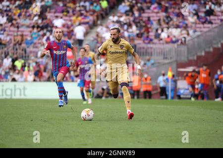 Barcelone, Espagne. 26 septembre 2021. Match de football espagnol la Liga FC Barcelone vs Levante au stade Camp Nou. 26 septembre 2021 José Luis Morales 999/JGS/CORDONPRESSCORDon presse crédit: CORDON PRESSE/Alay Live News Banque D'Images