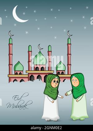 EID Festival musulman de fond Illustration de Vecteur