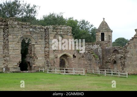 23 septembre 2021 : vue sur le château de Spofforth à Spofforth, dans le nord du Yorkshire, en Angleterre, où les barons rebelles ont reputé la Magna Carta en 1215 Banque D'Images