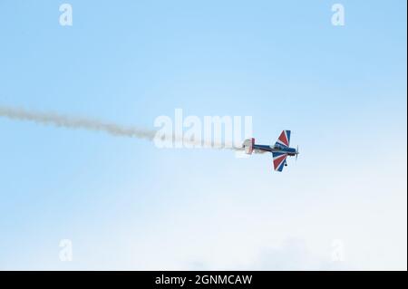 Göteborg, Suède - août 29 2009 : Yakovlev Yak-55M N55XZ au salon aéronautique de Göteborg. Banque D'Images