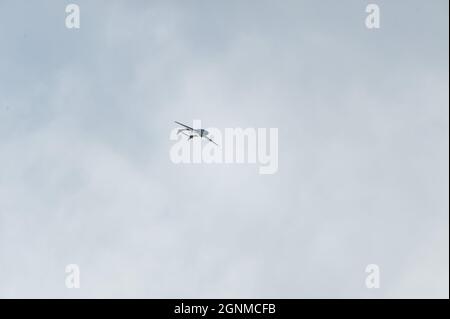 Göteborg, Suède - août 29 2009 : de Havilland Vampire J28 au salon aéronautique de Göteborg. Banque D'Images