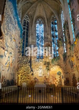 Cathédrale de Palma Chapelle Miquel Barcelo du Saint Sacrement Banque D'Images