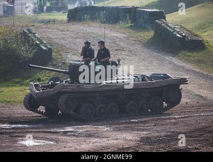 Valentine DD D-Day Training Tank, Bovington Tank Museum, Dorset, Angleterre Banque D'Images