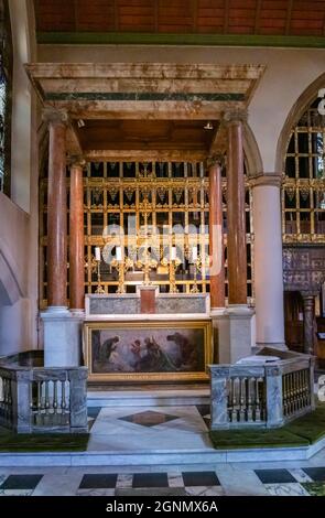 Petite chapelle de Holy Trinity Sloane Square, une grande église anglicane de Sloane Street dans le Royal Borough of Kensington & Chelsea, centre de Londres SW1 Banque D'Images