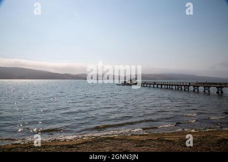 Au bord du lac, sur la baie de Tomales, à Marshall, en Californie Banque D'Images