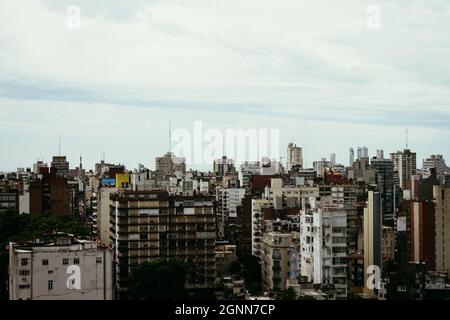 Vue aérienne de Rosario, Santa Fe, Argentine Banque D'Images