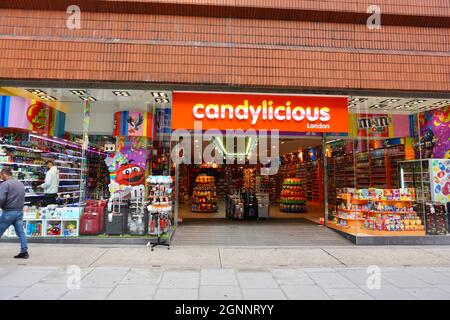Candylicious Sweet Store sur Oxford Street, Londres, Royaume-Uni Banque D'Images