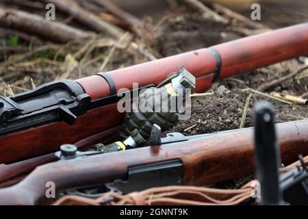 British Lee Enfield Short magazine (SMLE) fusil de service utilisé dans les deux guerres mondiales. Action de boulon, 10 tours. Banque D'Images