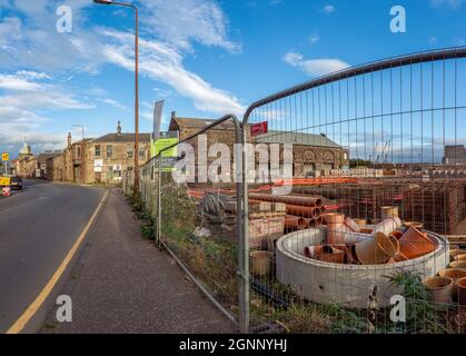 Les terres de Leith vont être redéveloppées pour de nouvelles propriétés au nord d'Édimbourg, en Écosse, au Royaume-Uni Banque D'Images