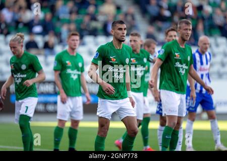 Viborg, Danemark. 26 septembre 2021. Lorenzo Gordinho (4) de Viborg FF vu pendant le match 3F Superliga entre Viborg FF et Odense Boldklub à l'Energy Viborg Arena de Viborg. (Crédit photo : Gonzales photo/Alamy Live News Banque D'Images