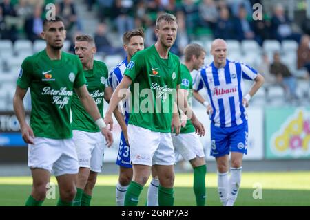 Viborg, Danemark. 26 septembre 2021. Mads Lauritsen (3) de Viborg FF vu pendant le match 3F Superliga entre Viborg FF et Odense Boldklub à l'Energy Viborg Arena de Viborg. (Crédit photo : Gonzales photo/Alamy Live News Banque D'Images