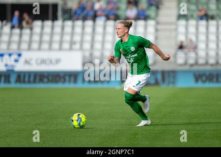 Viborg, Danemark. 26 septembre 2021. Christian Sorensen (7) de Viborg FF vu pendant le match 3F Superliga entre Viborg FF et Odense Boldklub à l'Energy Viborg Arena de Viborg. (Crédit photo : Gonzales photo/Alamy Live News Banque D'Images