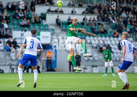 Viborg, Danemark. 26 septembre 2021. Justin Lonwijk (8) de Viborg FF vu pendant le match 3F Superliga entre Viborg FF et Odense Boldklub à l'Energy Viborg Arena à Viborg. (Crédit photo : Gonzales photo/Alamy Live News Banque D'Images