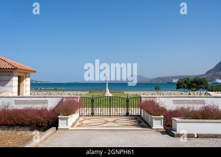 Cimetière de guerre de Souda Bay en Crète, Grèce Banque D'Images