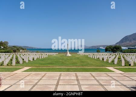 Cimetière de guerre de Souda Bay en Crète, Grèce Banque D'Images