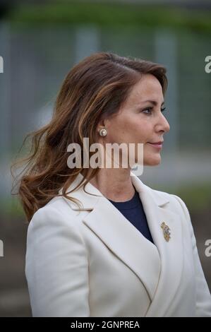 27 septembre 2021, Copenhague, Danemark. La princesse Marie du Danemark est la première à découvrir les nouveaux bâtiments de l'école du Prince Henrik (Lycee Francais Prince Henrik) à Frederiksberg, Copenhague, Danemark, le 27 septembre 2021. Prins Henriks Skole est une école internationale de 800 élèves de 40 nationalités différentes âgées de 3-18 ans. Photo de Stefan Lindblom/Stella Pictures/ABACAPRESS.COM Credit: Abaca Press/Alay Live News Banque D'Images