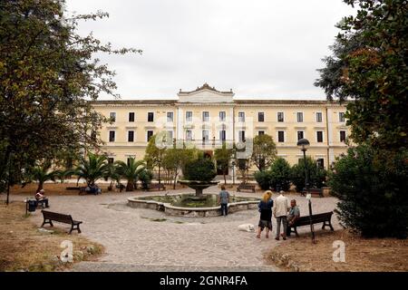 Visite de l'ancien hôpital psychiatrique de Santa Maria della Pieta'. L'hôpital psychiatrique, construit entre 1907 et 1913 et définitivement fermé seulement Banque D'Images