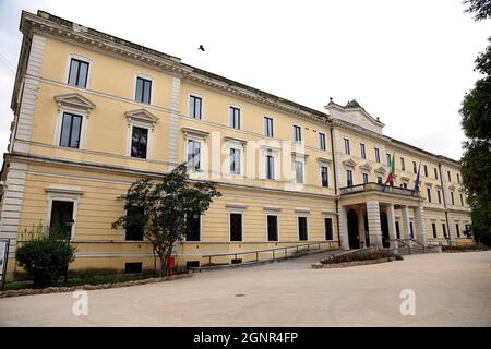 Visite de l'ancien hôpital psychiatrique de Santa Maria della Pieta'. L'hôpital psychiatrique, construit entre 1907 et 1913 et définitivement fermé seulement Banque D'Images