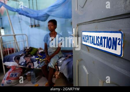 Hôpital africain. Service pédiatrique. Bénin. Banque D'Images