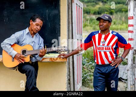 Musiciens afro-équatoriens à Valle del Chota, Equateur Banque D'Images